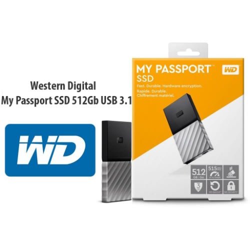 WD 512GB My Passport SSD Portable Storage - USB 3.1 - Black-Gray - WDBKVX5120PSL - Image 2