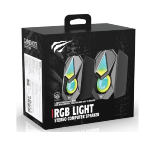 2.0 stereo computer audio, game, music Speaker with RGB Light USB Powered - Image 2