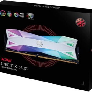 XPG DDR4 D60G RGB 16GB (2x8GB) 3200MHz PC4-25600 U-DIMM CL16-20-20 Desktop Memory Kit White (AX4U320038G16A-DW60)