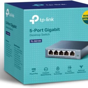 TP-Link 5 Port Gigabit Ethernet  Switch |  Splitter |  Metal w/ Shielded Ports |   Unmanaged (TL-SG105)