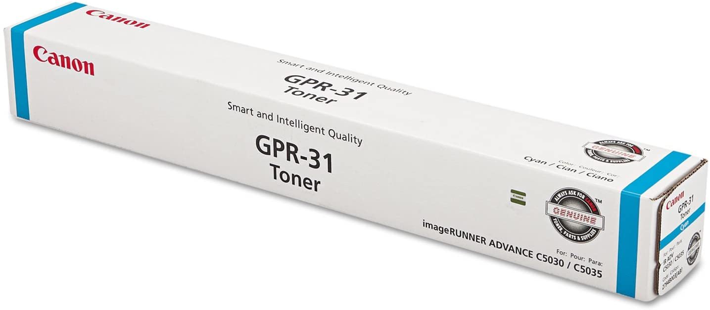 Canon GPR-31 Cyan OEM Genuine Toner for Canon ImageRunner C5030, C5035, C5235, C5240 Printer - Image 2