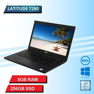 Dell Latitude 7280 Intel Core i5 6200U,2.3GHz 12.5-inch,8 GB DDR4, 256 GB SSD, Windows 10 Pro