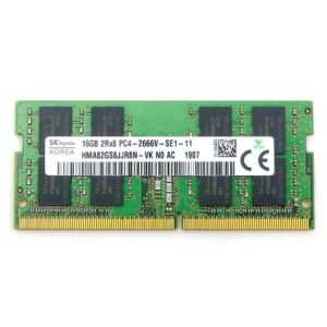 SK hynix 16GB 2Rx8 DDR4 SO-DIMM PC4-21300 2666MHz 260-Pin Non-ECC CL19 1.2V  Module HMA82GS6JJR8N-VKN0 Laptop Memory