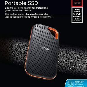 Sandisk Extreme Pro 2TB USB-A/C External Solid State Drive (SDSSDE80-2T00-G25)